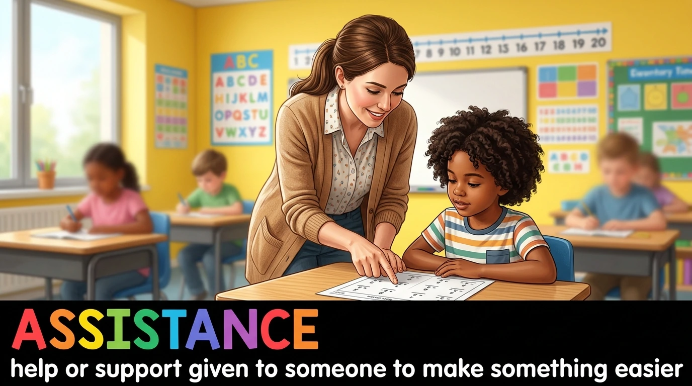 English Illustration for assistance